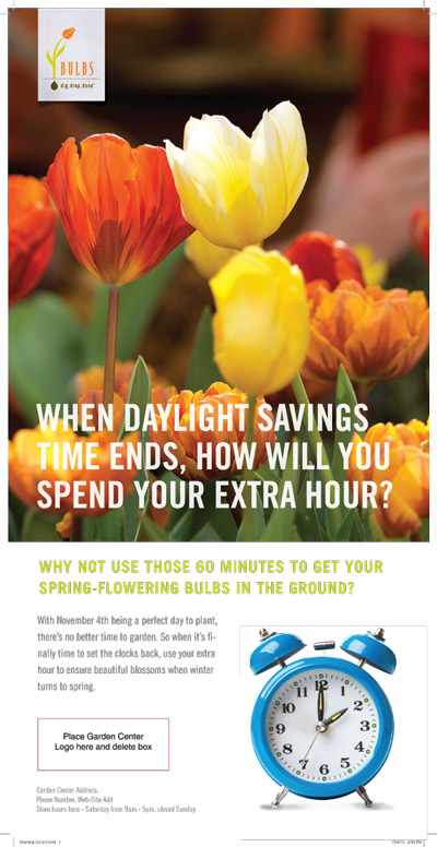 Daylight Savings Stand Up Card - Extra Hour